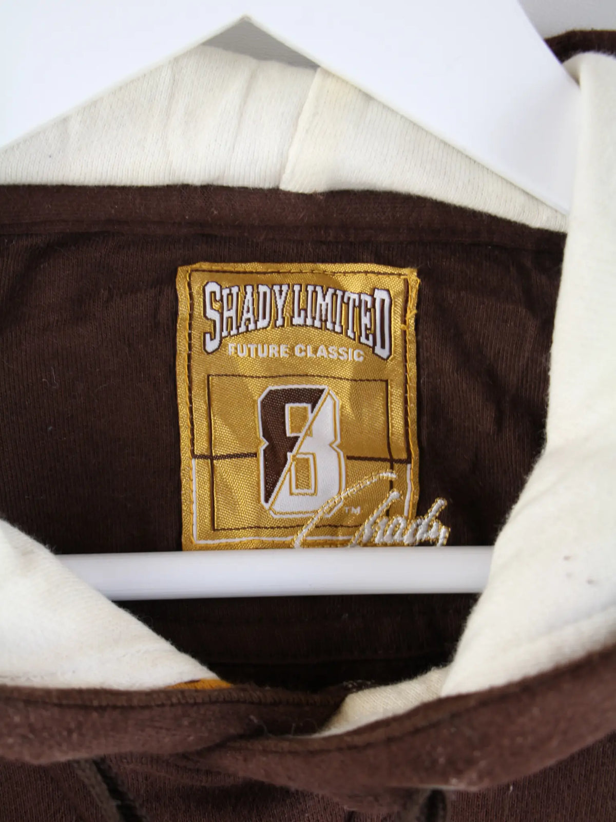 Vintage Hoodie Braun XXL – Etikett