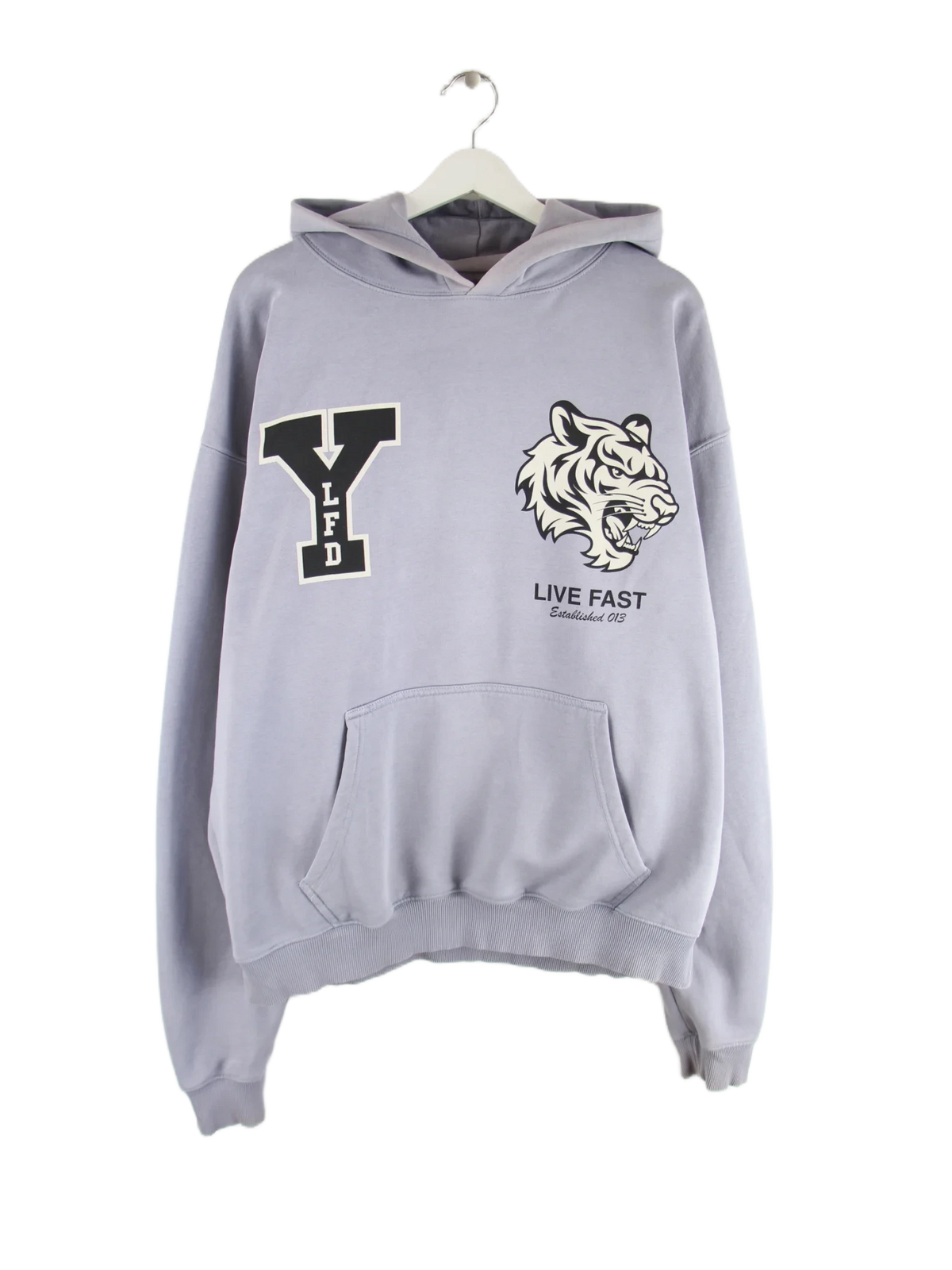 Vintage Hoodie Lila L – Vorderseite