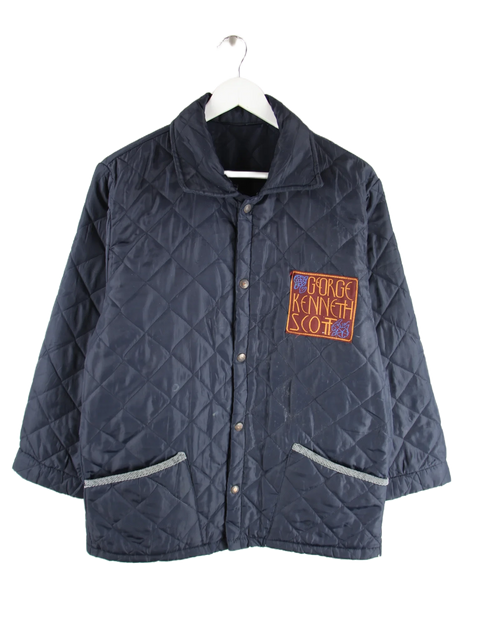Vintage Jacke Blau M – Vorderseite