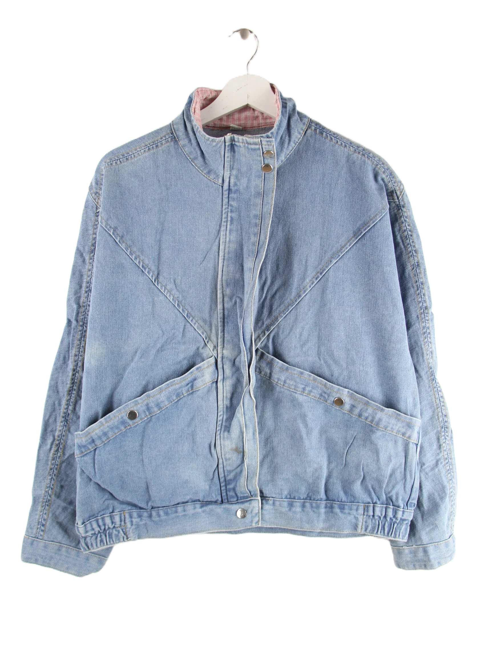 Vintage Jacke Blau M – Vorderseite
