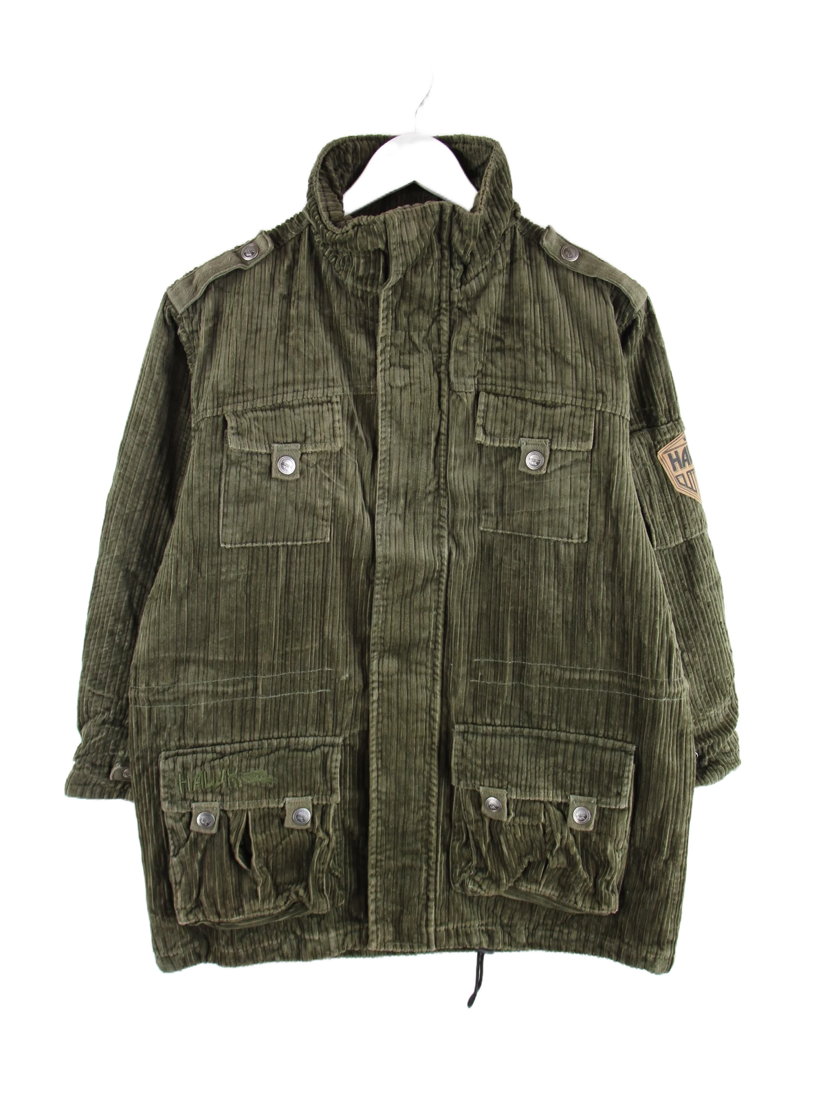 Vintage Jacke Olive S – Vorderseite