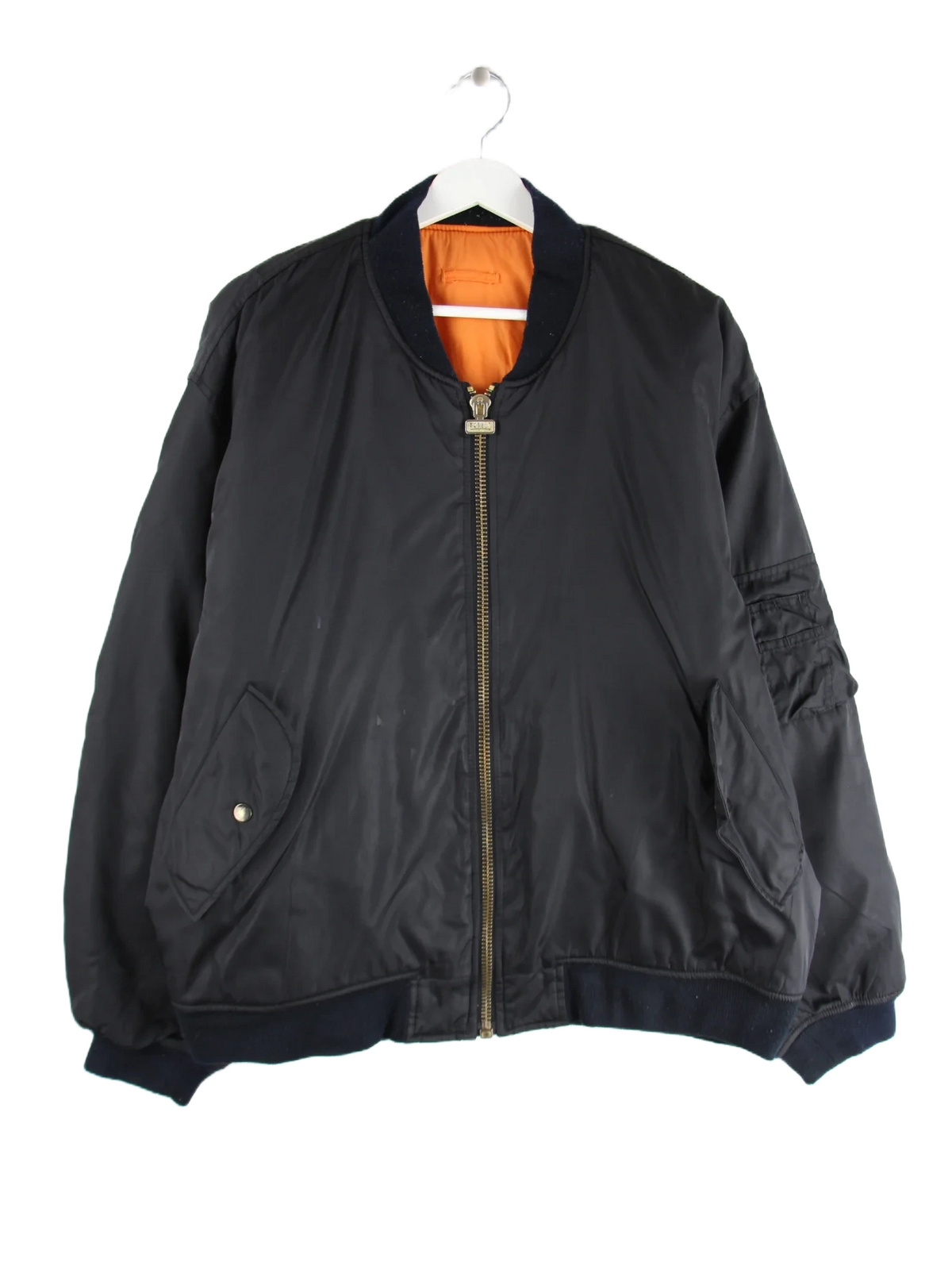 Vintage Jacke Schwarz XL – Vorderseite
