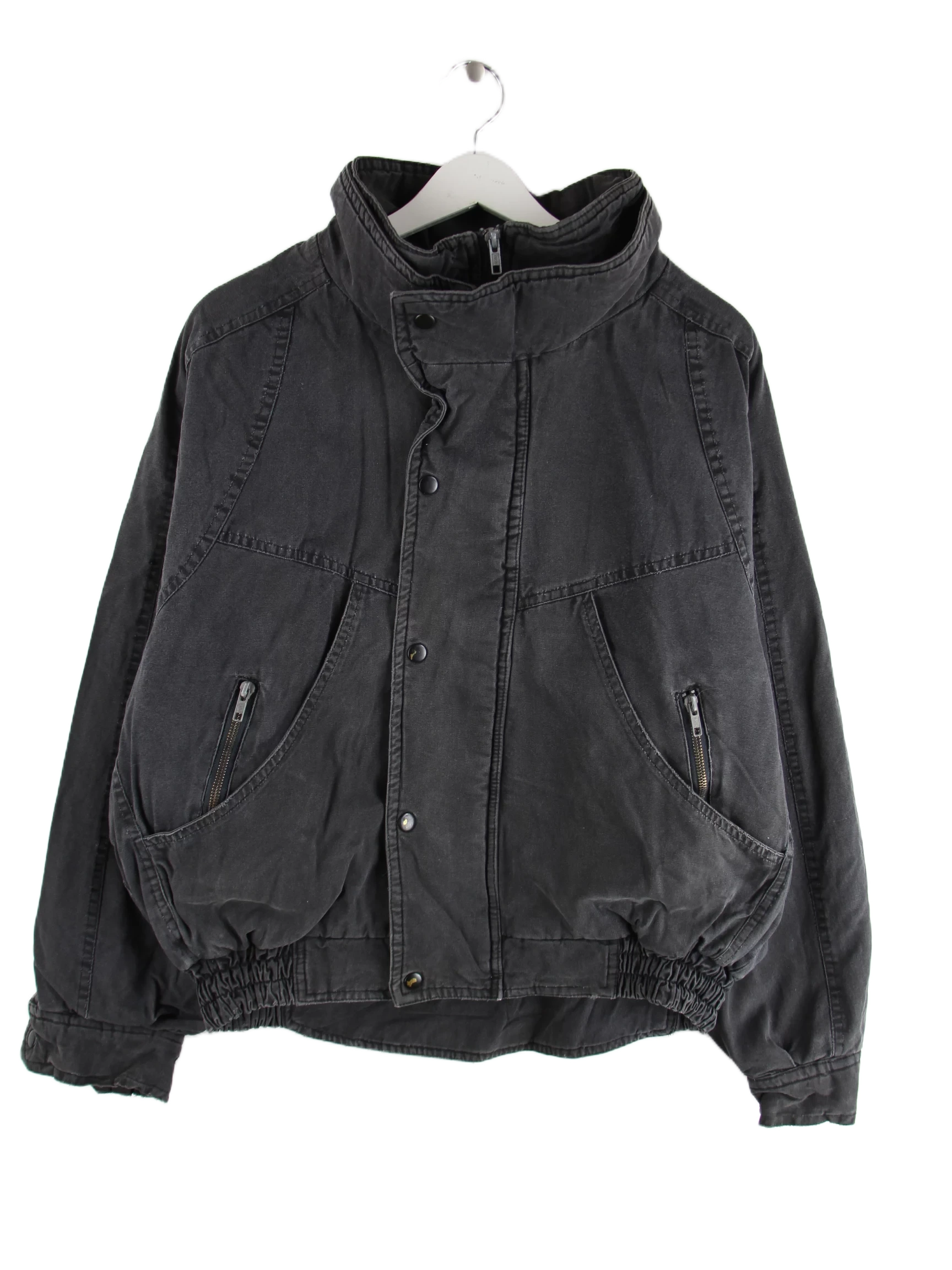 Vintage Jacke Schwarz L – Vorderseite