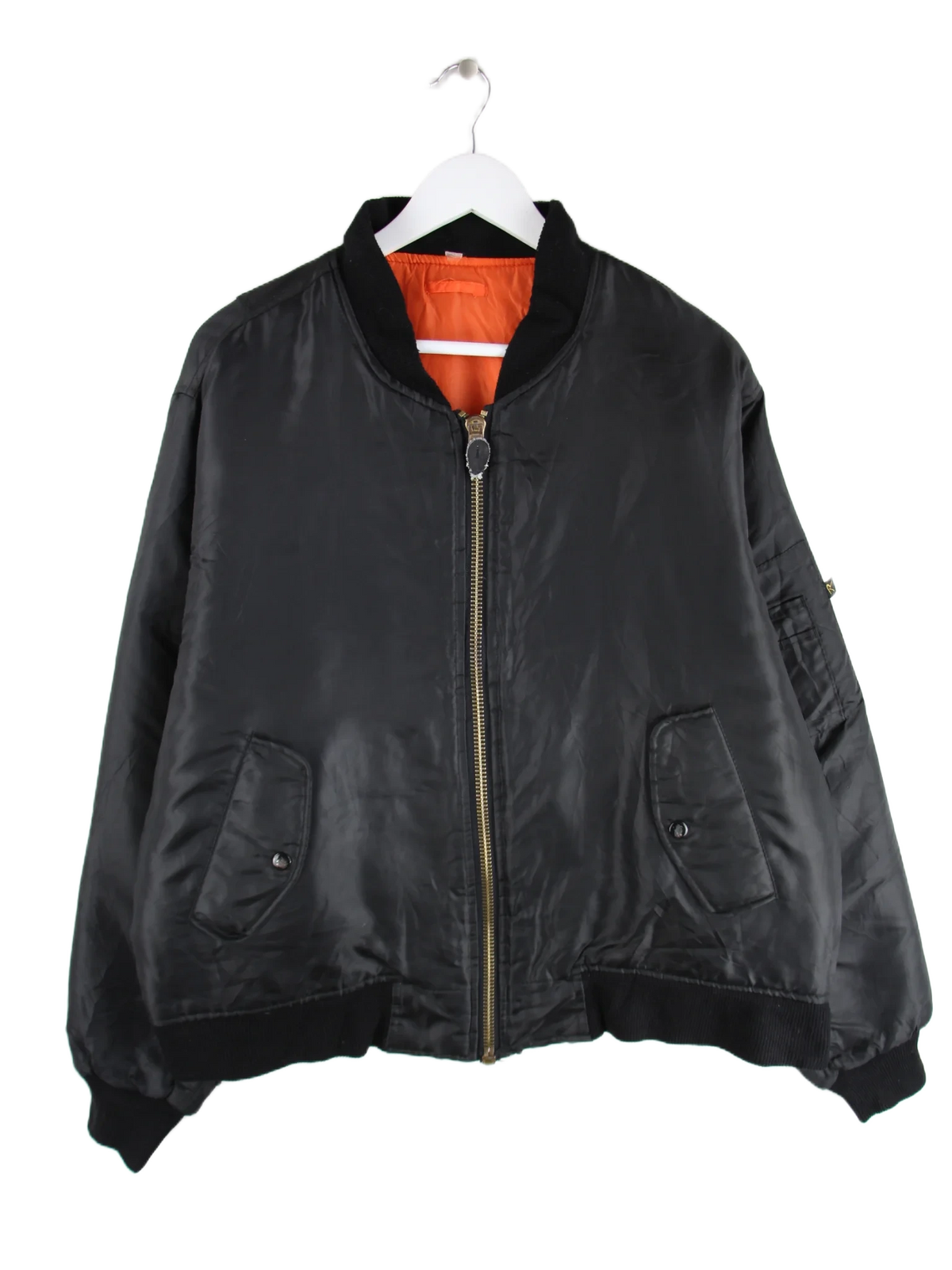 Vintage Jacke Schwarz XL – Vorderseite