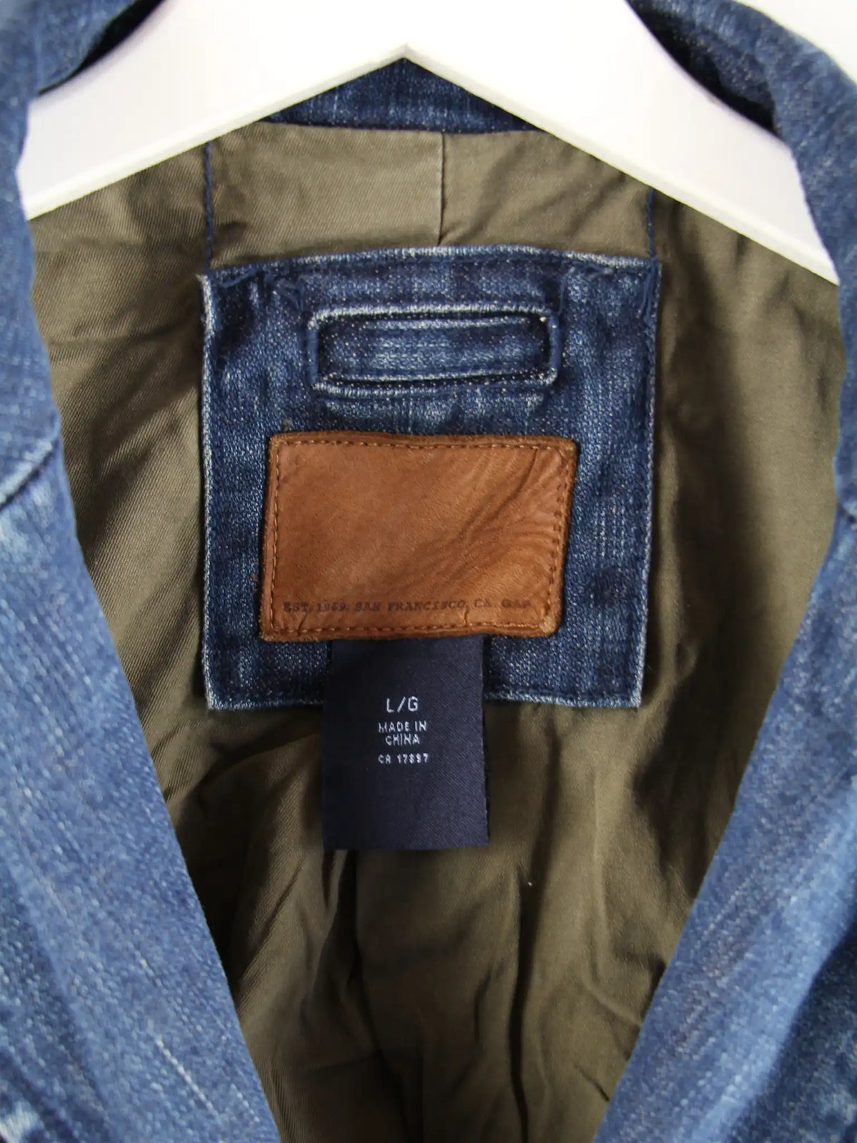 Vintage Jeansjacke Blau L – Etikett