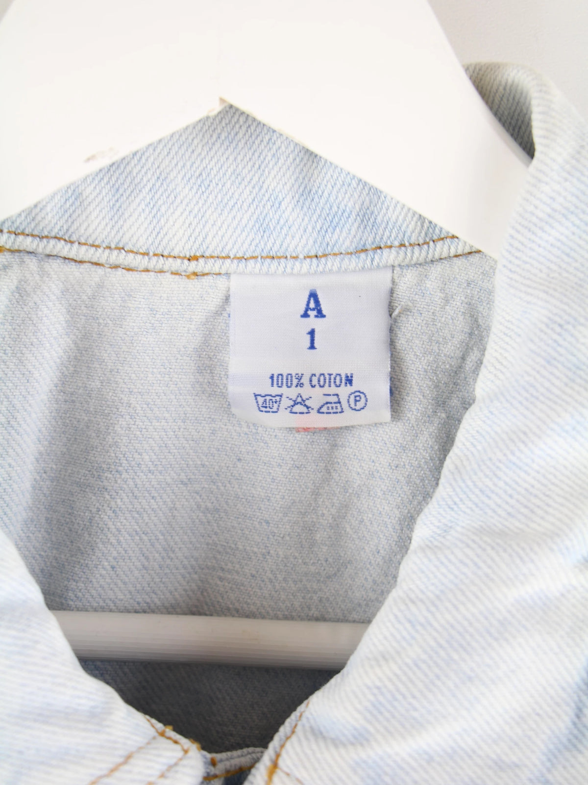 Vintage Jeansjacke Blau M – Etikett