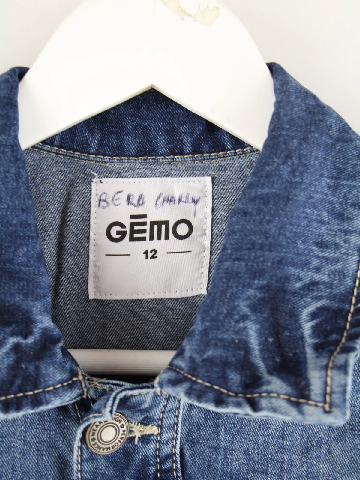 Vintage Jeansjacke Blau S – Etikett