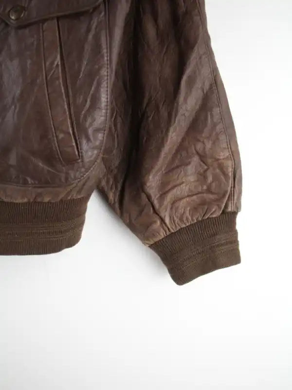 Vintage Lederjacke Braun M – Detailbild 1