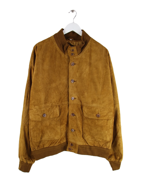 Vintage Lederjacke Braun XXL – Vorderseite
