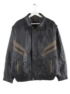 Vintage Lederjacke Schwarz XL – Vorderseite