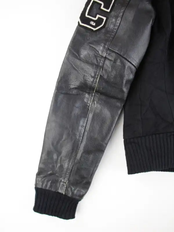 Vintage Lederjacke Schwarz XS – Etikett