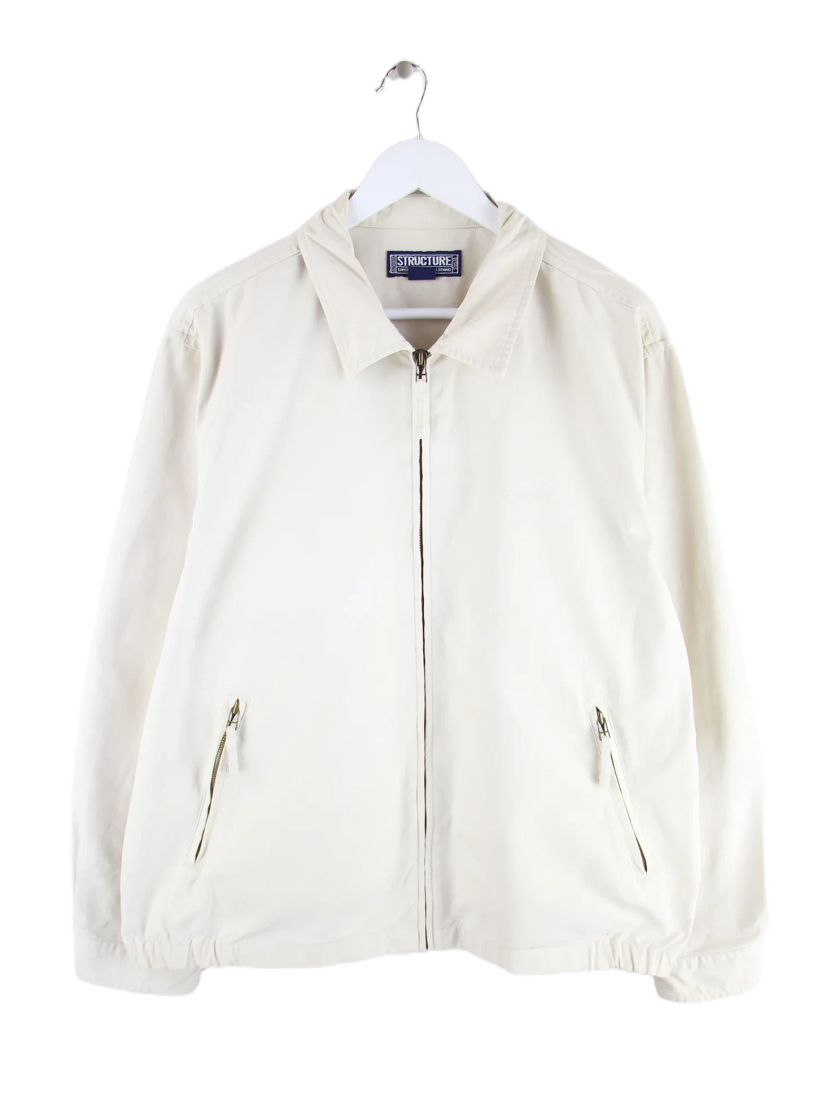 Vintage Leichte Jacke Beige L – Vorderseite
