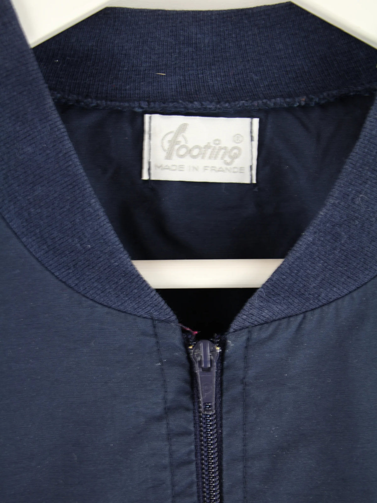 Vintage Leichte Jacke Blau XL – Detailansicht Vorderseite