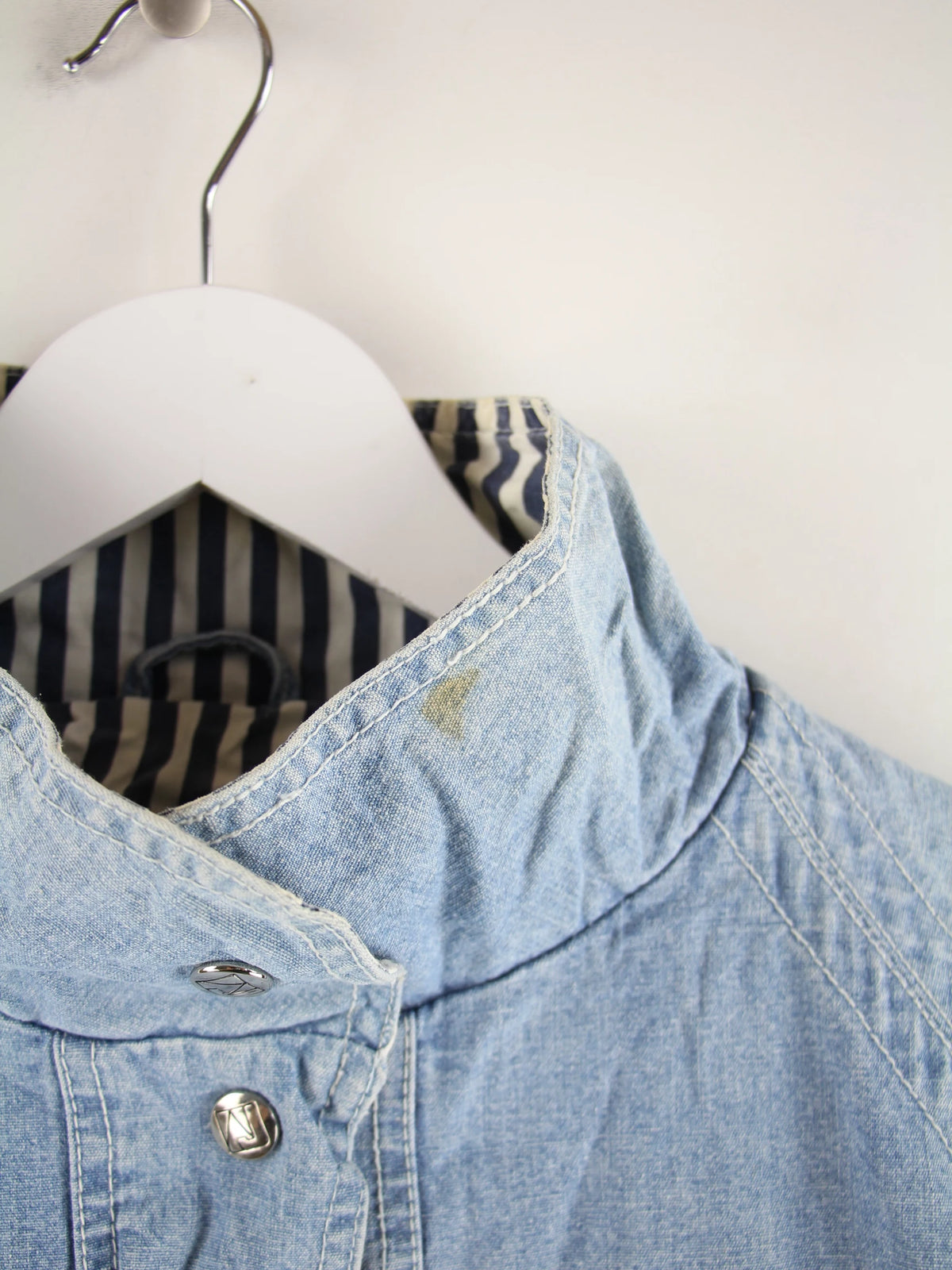 Vintage Leichte Jacke Blau L – Detailbild 2
