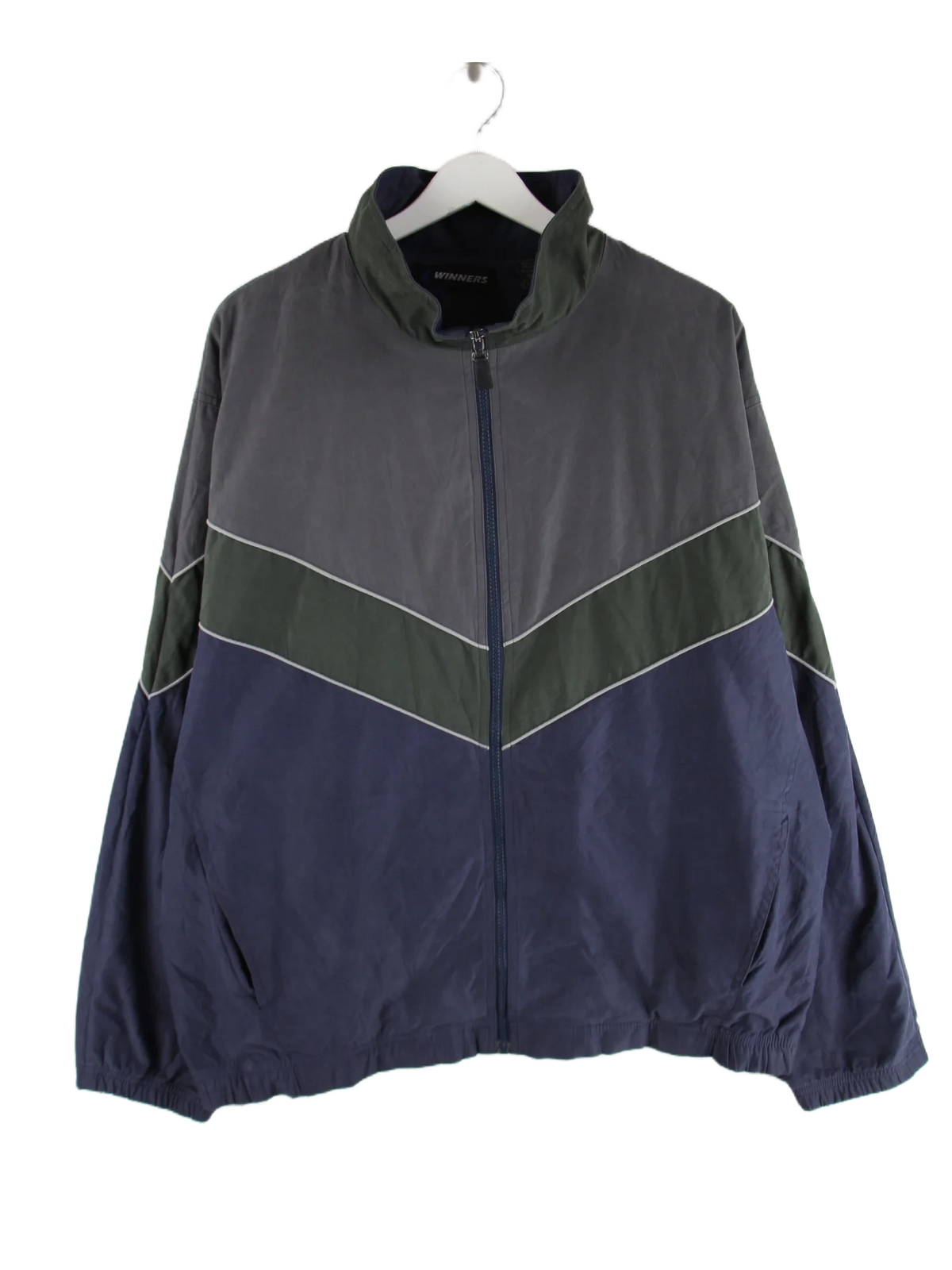 Vintage Leichte Jacke Blau XL – Vorderseite