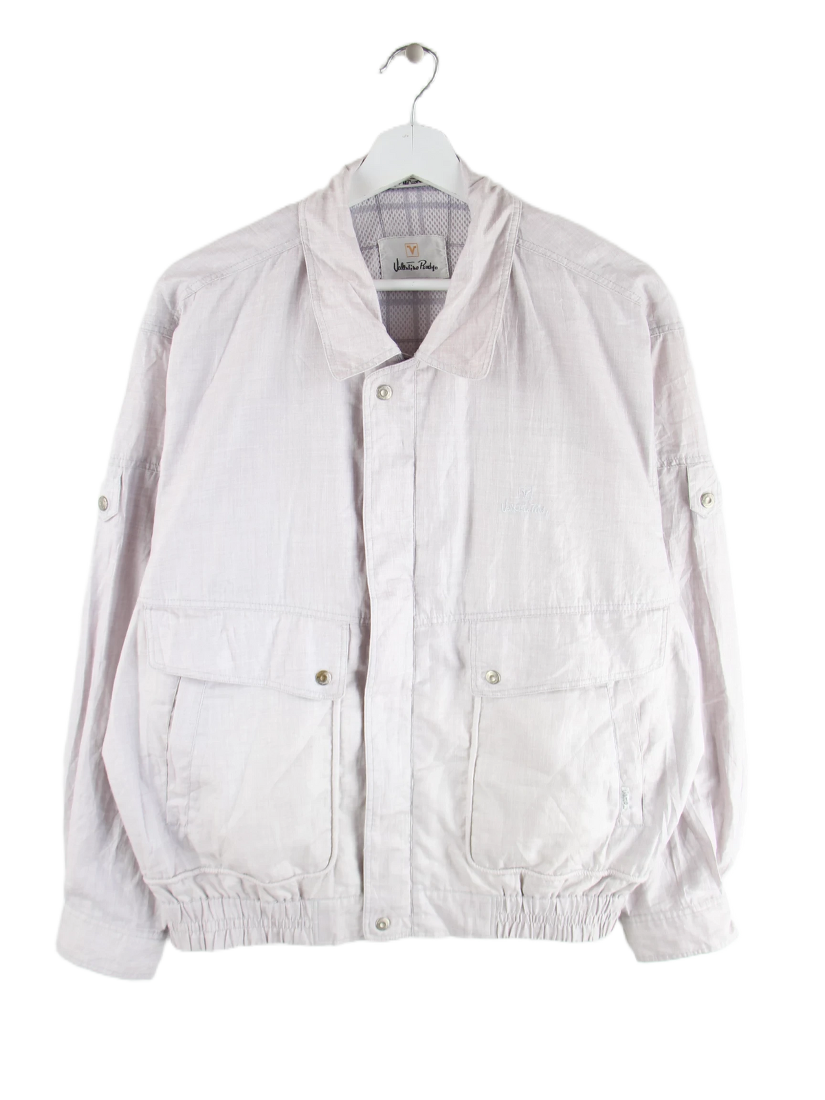 Vintage Leichte Jacke Grau L – Vorderseite