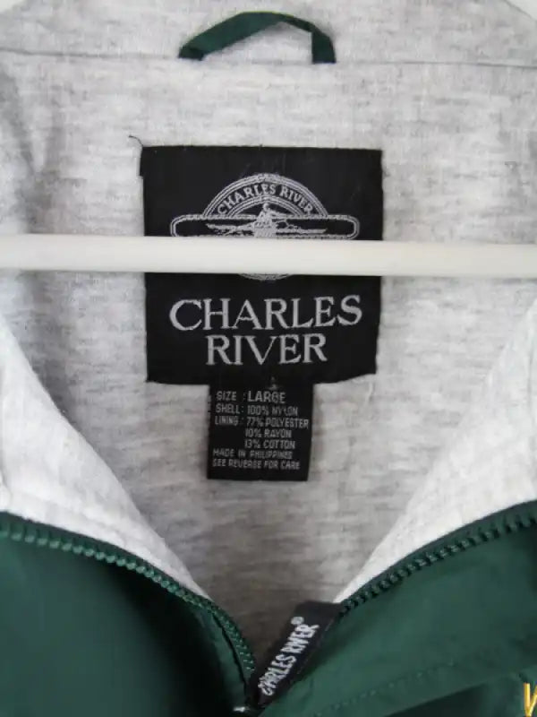 Vintage Leichte Jacke Grün L – Etikett
