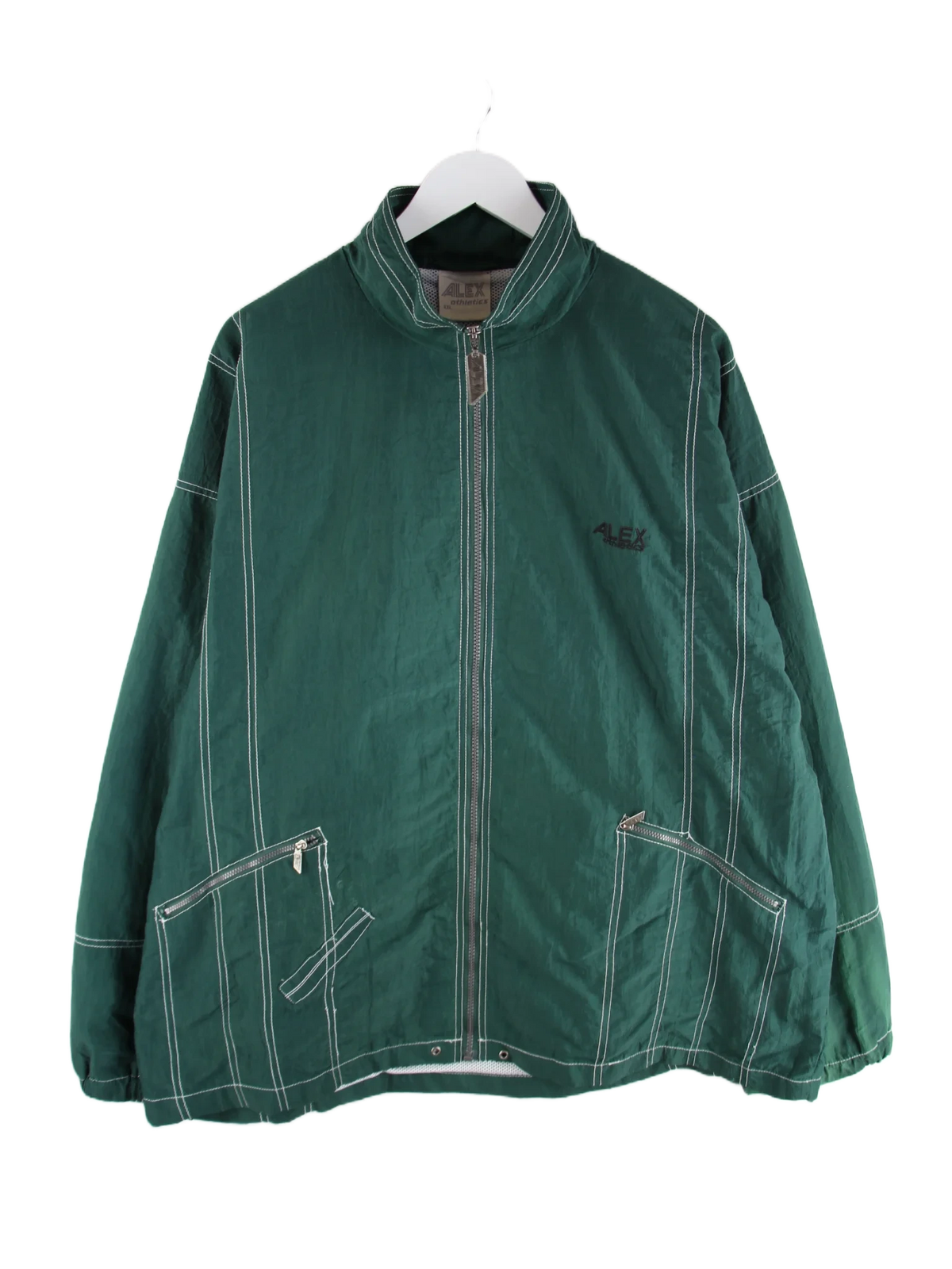 Vintage Leichte Jacke Grün XXL – Vorderseite