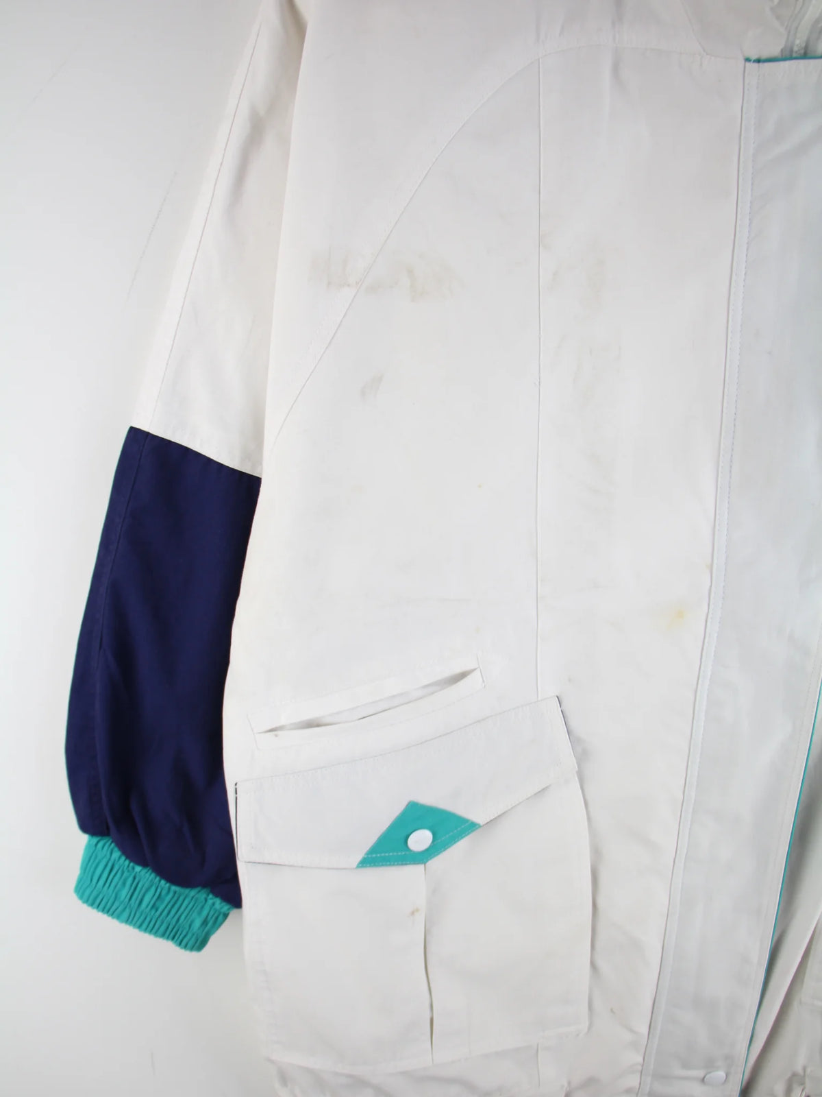 Vintage Leichte Jacke Weiß M – Detailbild 1