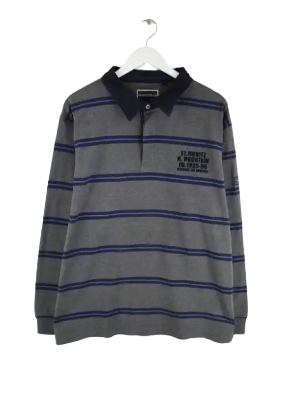 Vintage Polo Grau XXL – Vorderseite
