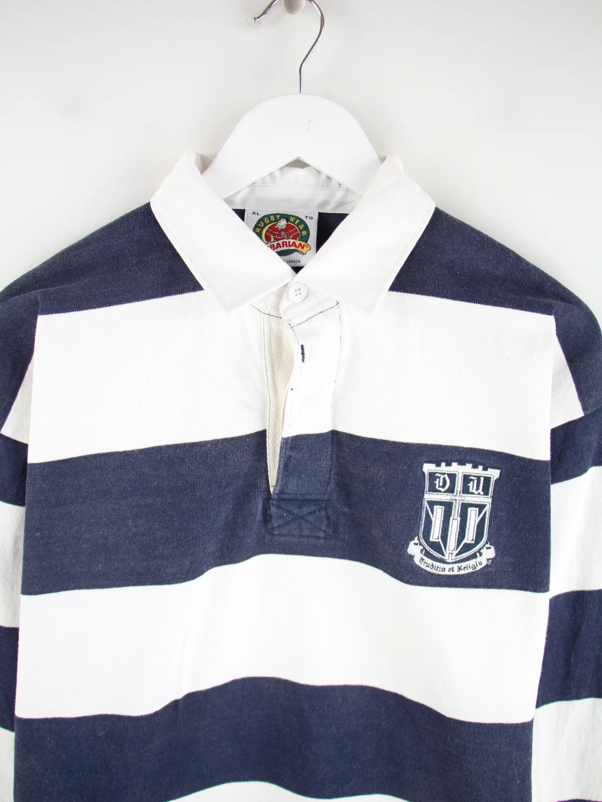 Vintage Polo Mehrfarbig XL – Detailansicht Vorderseite