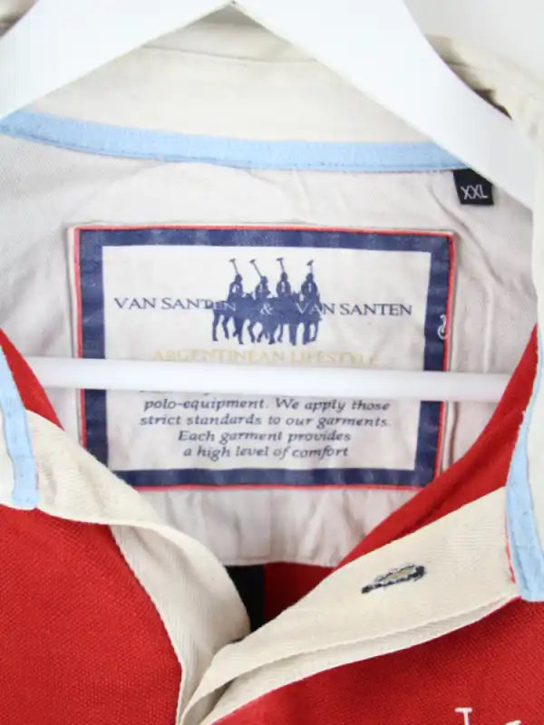 Vintage Polo Rot XXL – Etikett