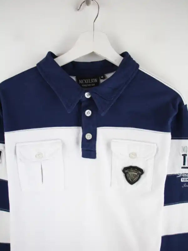 Vintage Polo Weiß M – Detailbild 2