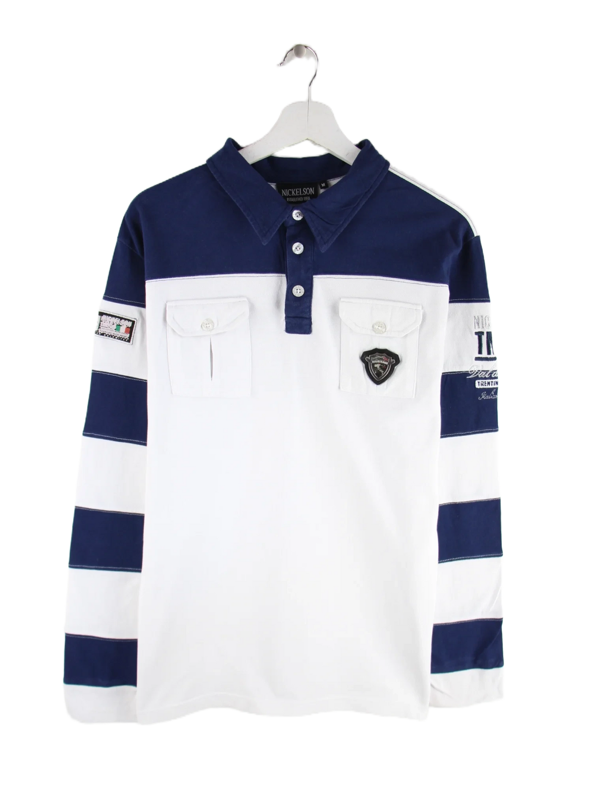 Vintage Polo Weiß M – Vorderseite