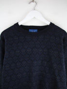 Vintage Pullover Blau L – Detailansicht Vorderseite