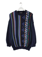 Vintage Pullover Blau M – Vorderseite