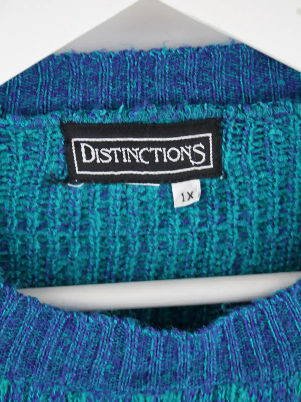 Vintage Pullover Blau M – Etikett
