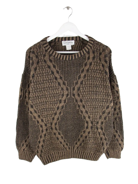 Vintage Pullover Braun M – Vorderseite