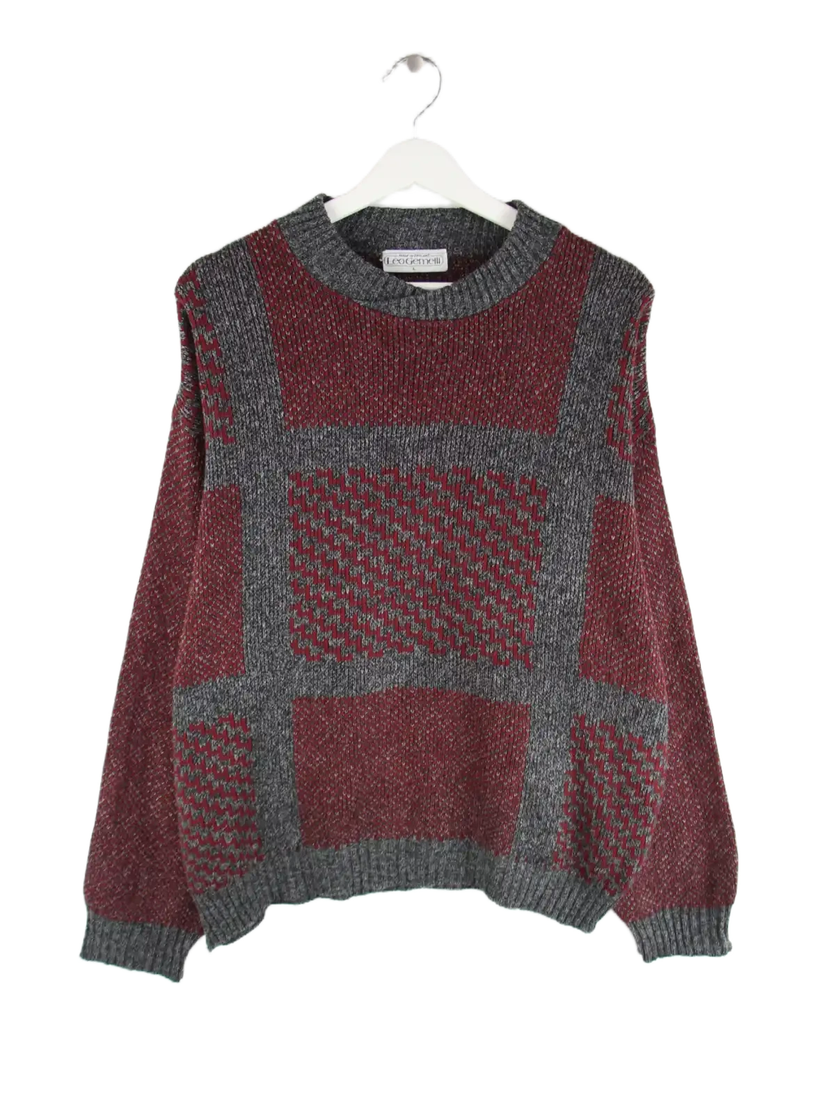 Vintage Pullover Rot L – Vorderseite
