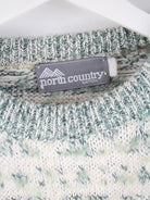 Vintage Pullover Weiß L – Etikett