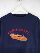 Vintage Sweater Blau L – Detailansicht Vorderseite