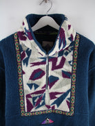 Vintage Sweater Blau XXL – Detailansicht Vorderseite
