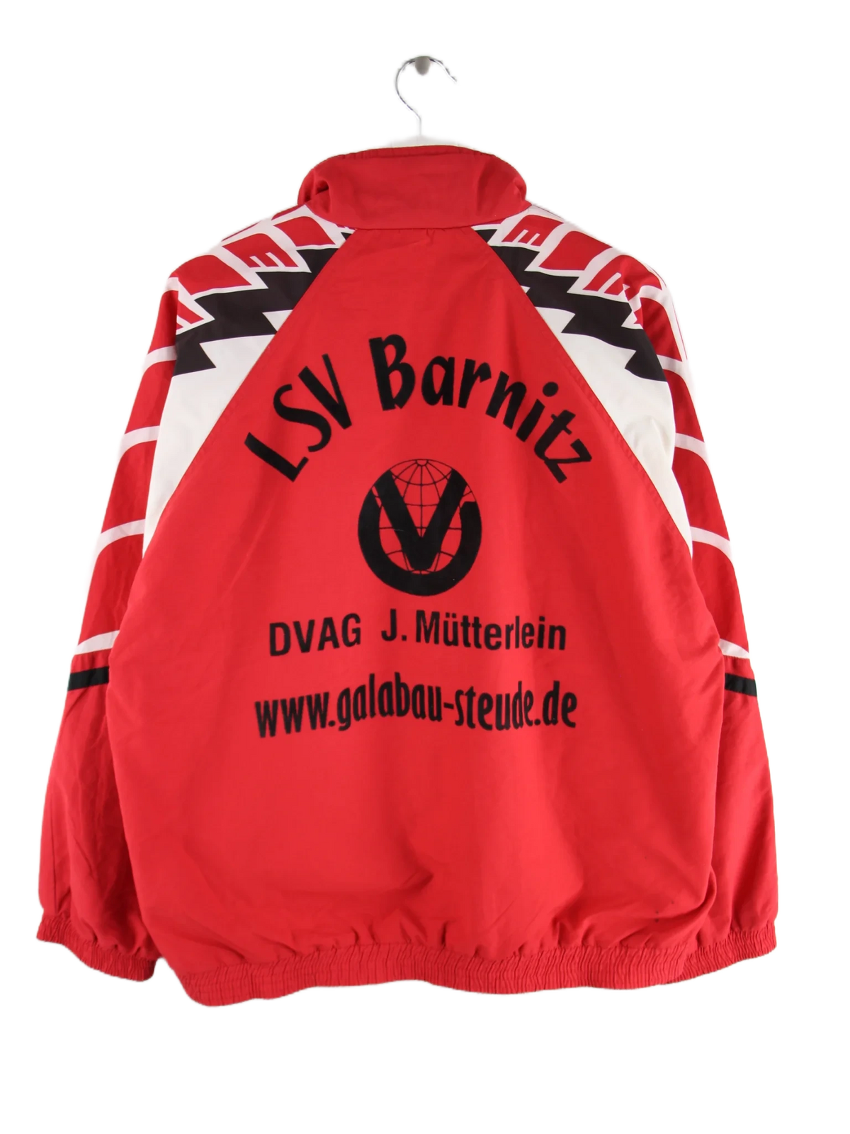 Vintage Trainingsjacke Rot M – Rückseite