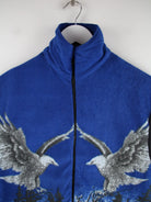 Vintage Weste Blau M – Detailansicht Vorderseite