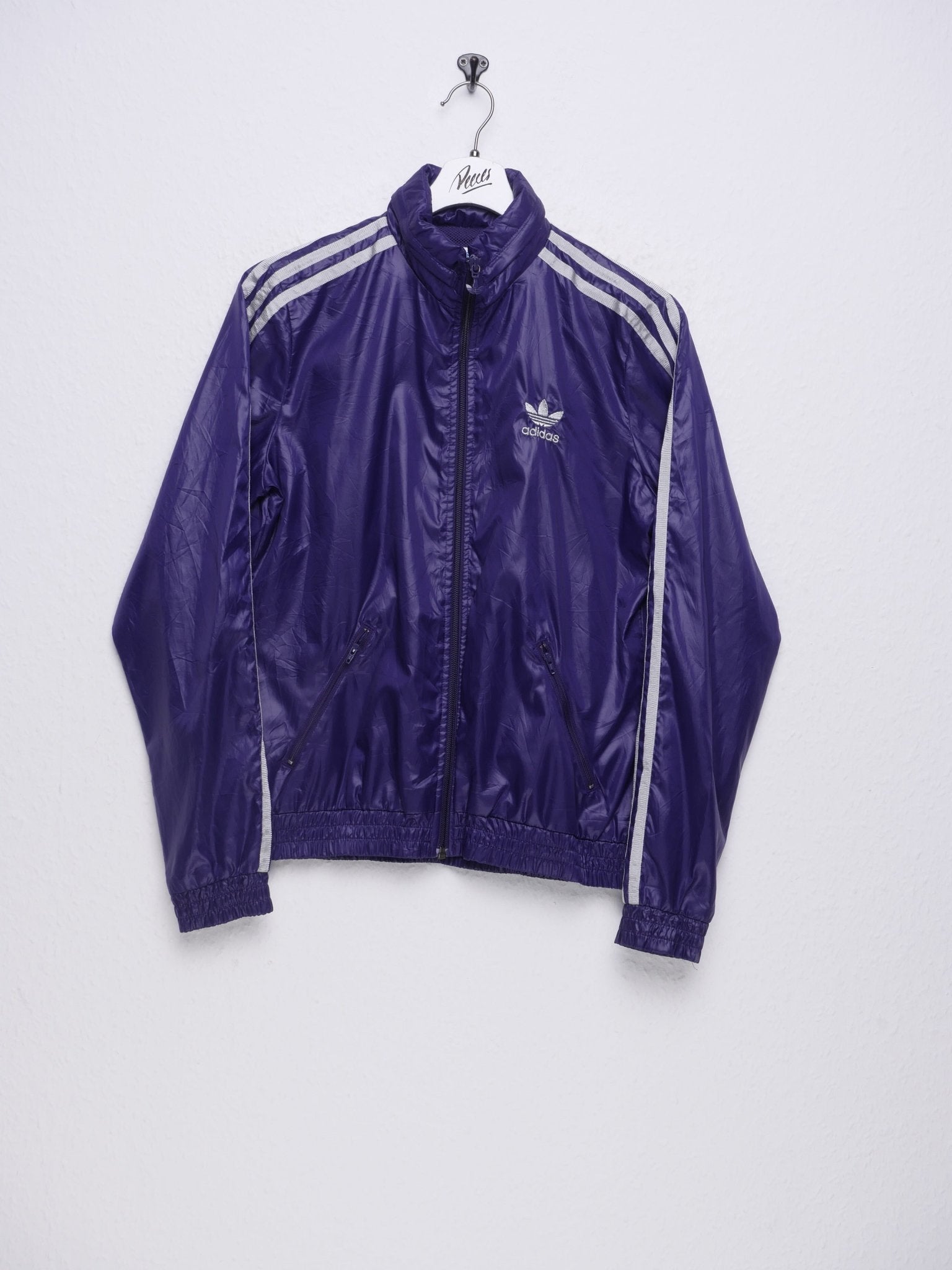 Adidas embroidered Logo purple Track Jacke - Peeces