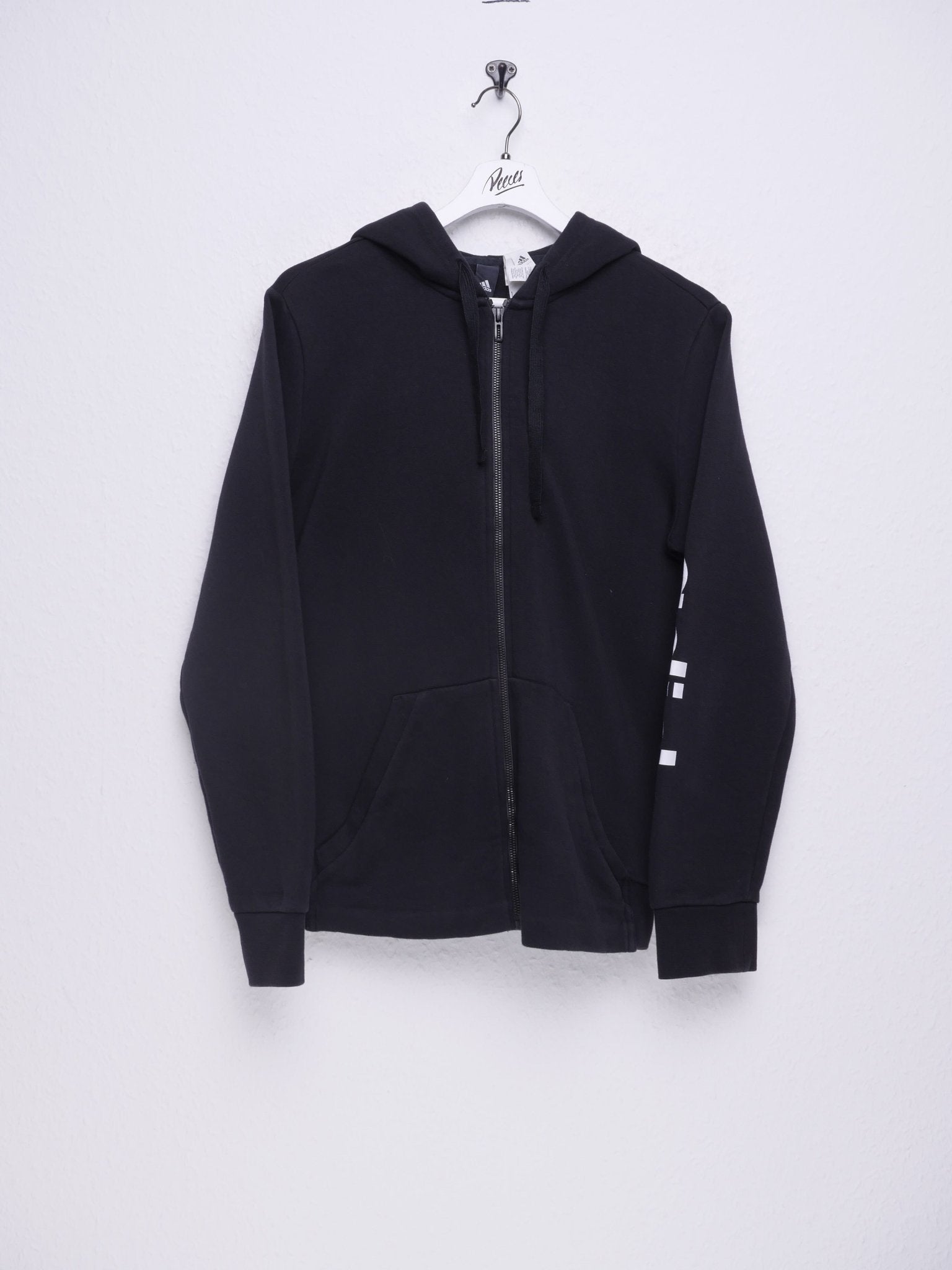 Adidas printed Logo black Full Zip Hoodie - Peeces