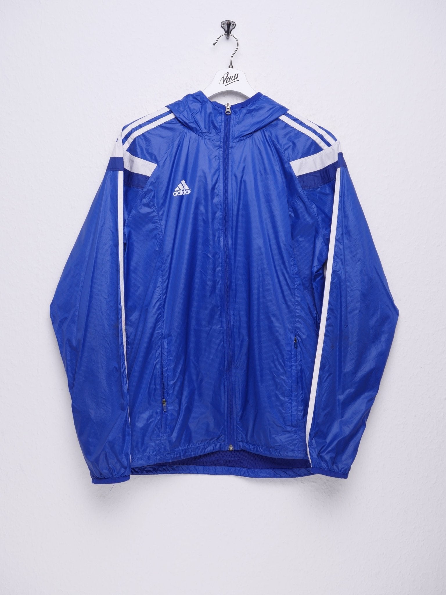 Adidas printed Logo two toned blue Track Jacke - Peeces