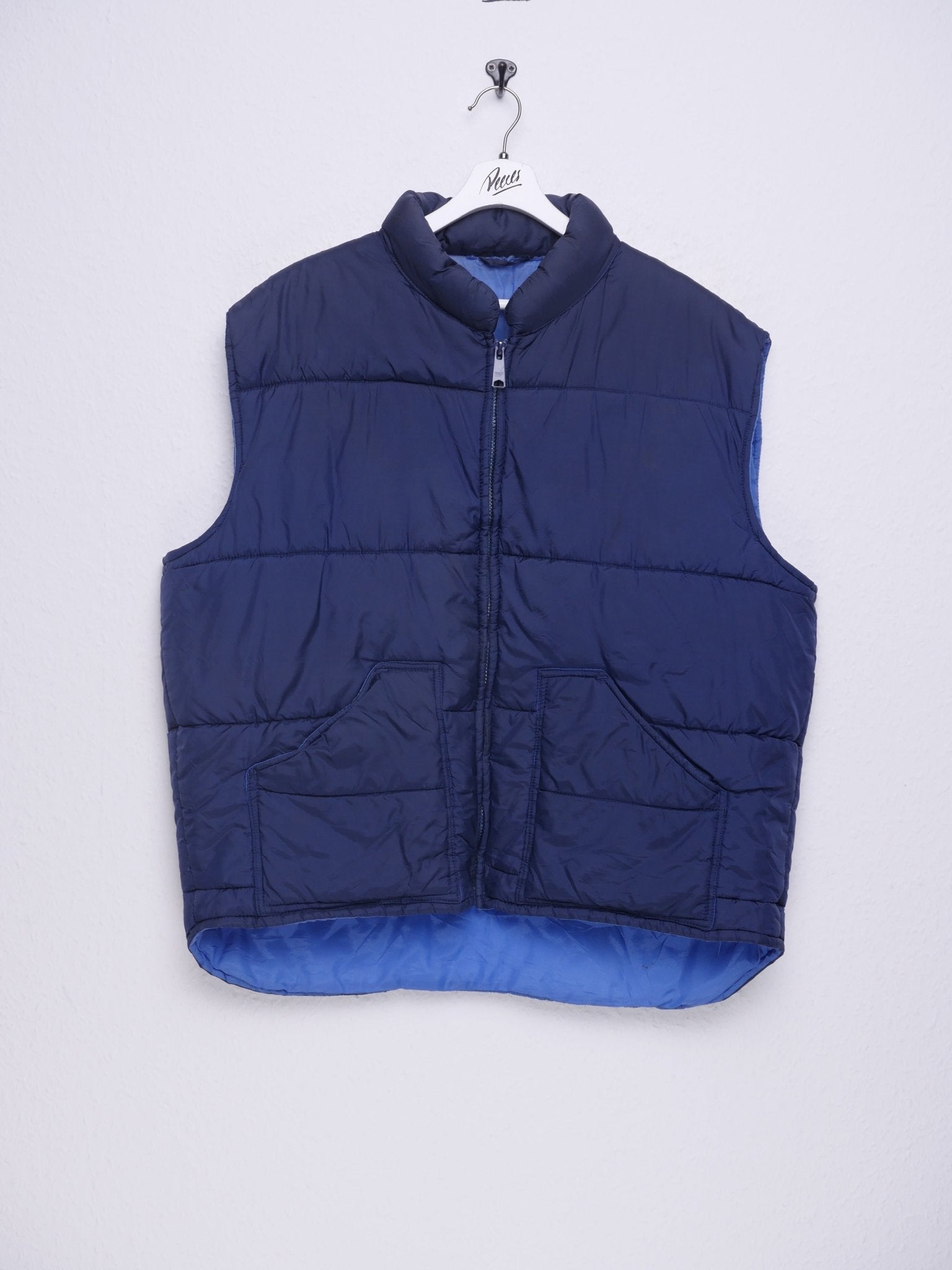 basic navy Puffer Vest Jacke - Peeces