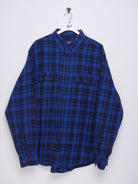 Blue checkered Flannel Langarm Hemd - Peeces