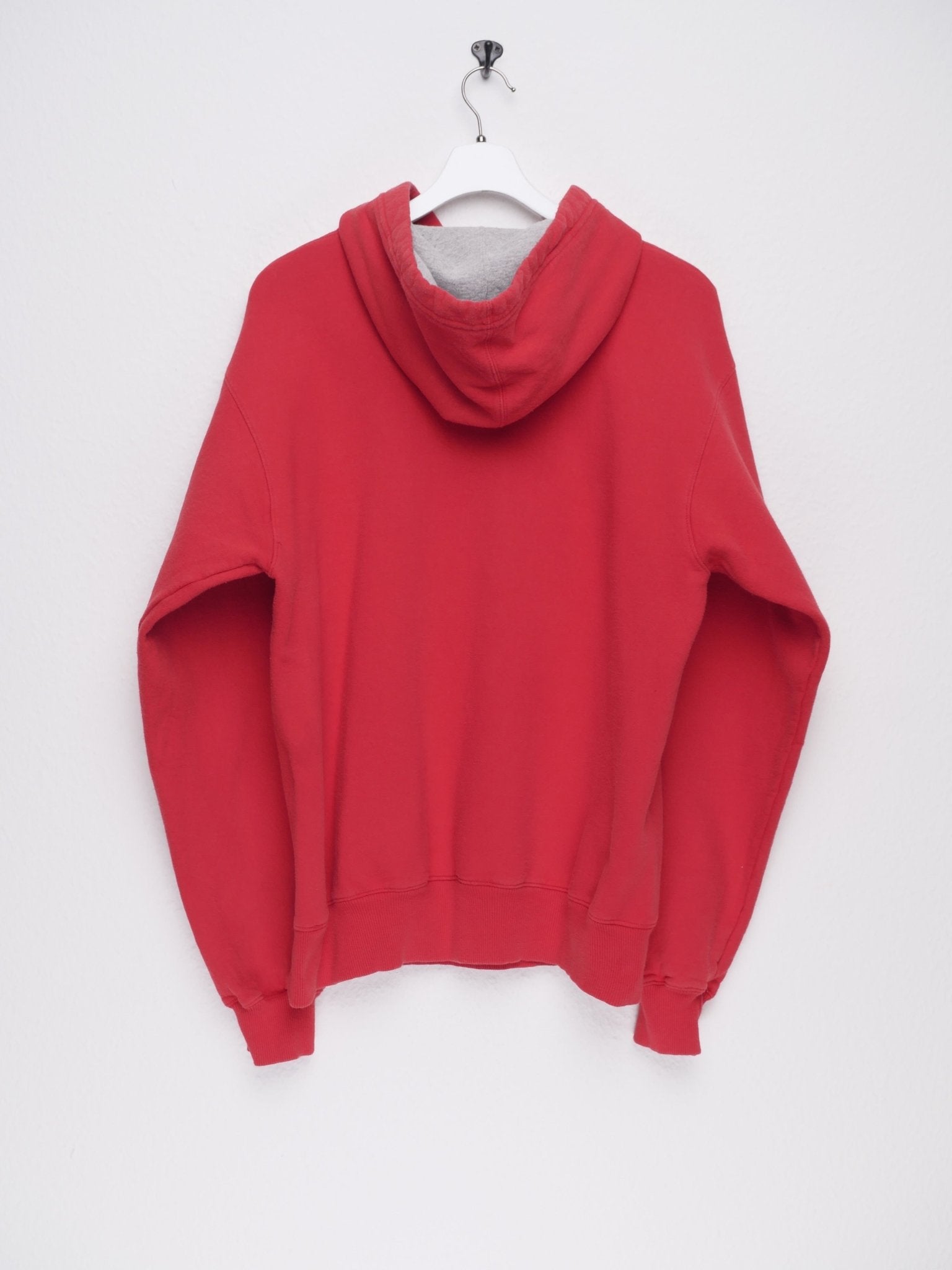 Champion embroidered Logo basic red Hoodie - Peeces