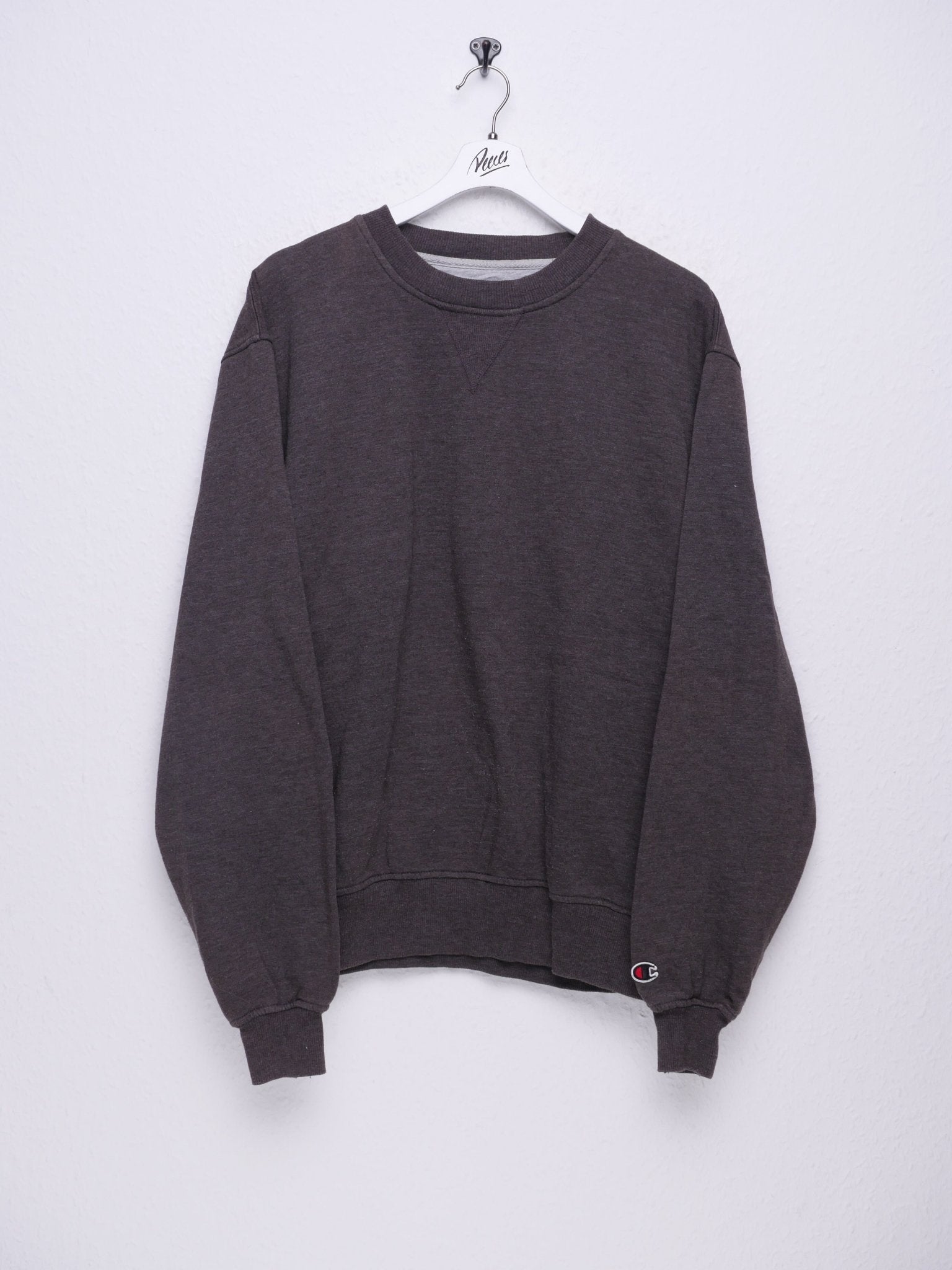 Champion embroidered Logo grey blank Sweater - Peeces