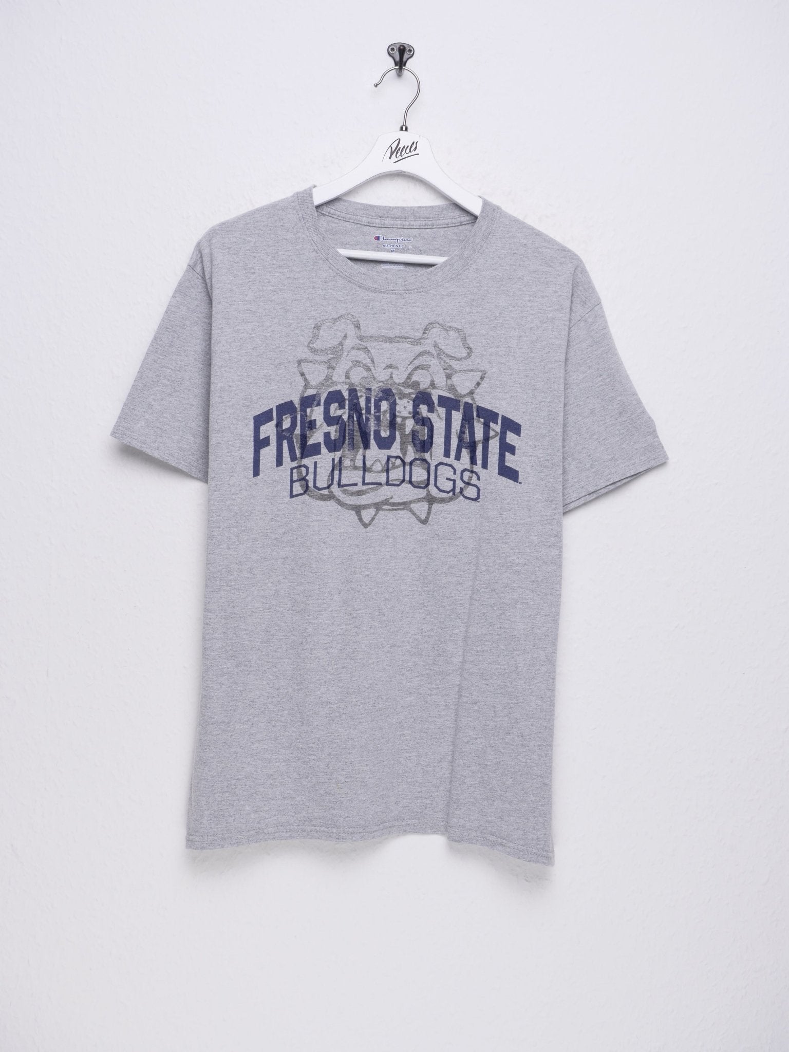 Champion Fresno State Bulldogs embroidered Logo grey Shirt - Peeces