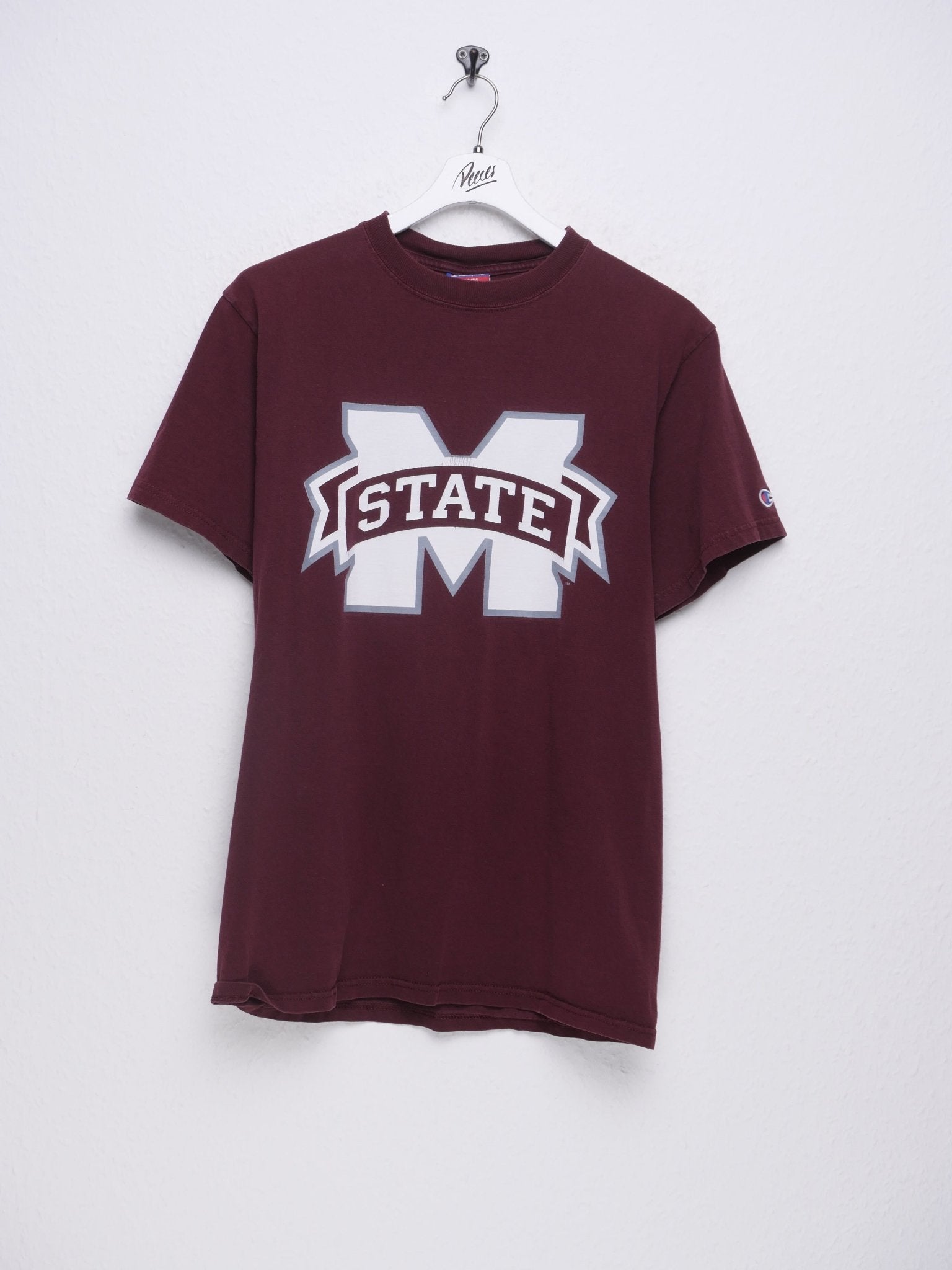 Champion Missouri State University embroidered Logo dark red Shirt - Peeces