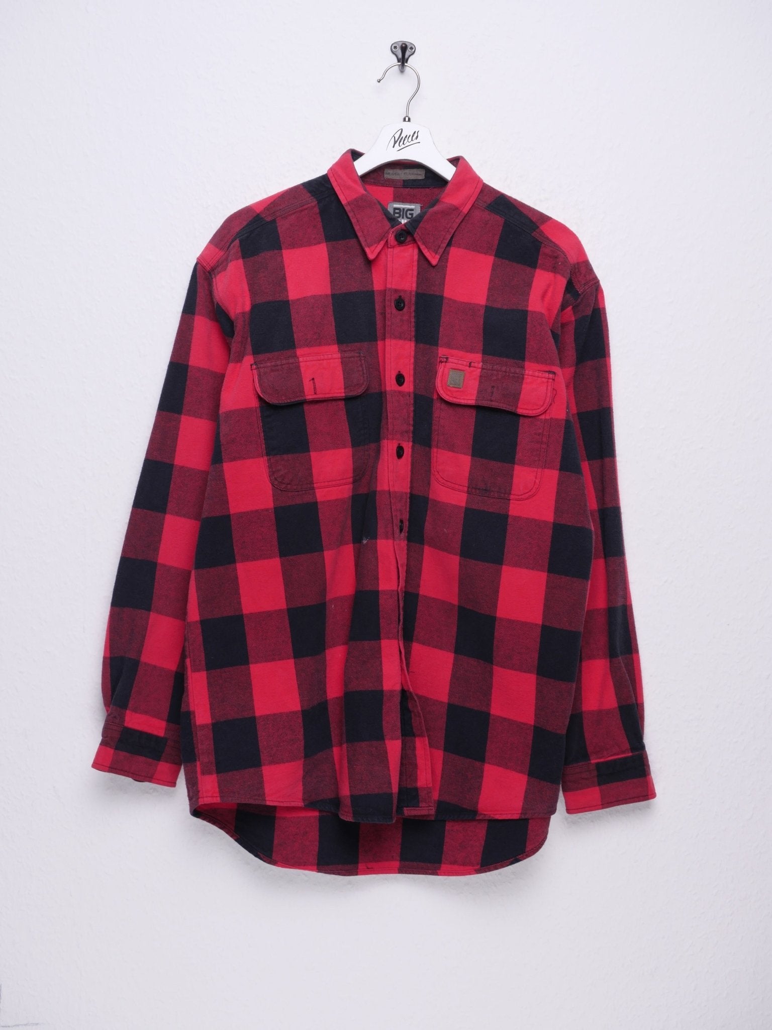 Checkered red Flannel Langarm Hemd - Peeces