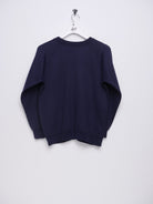 embroidered School Logo navy Sweater - Peeces