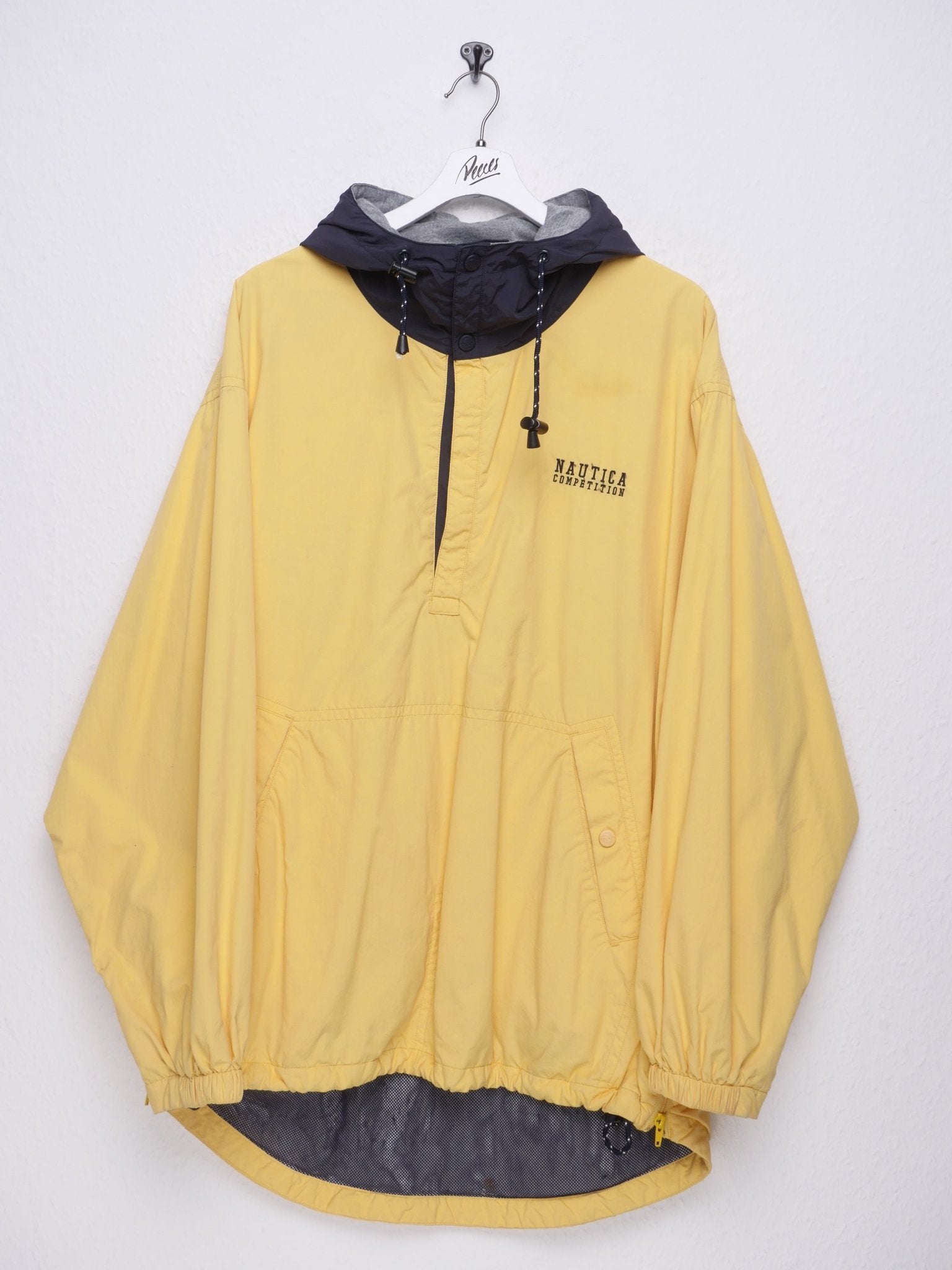 Nautica embroidered Logo yellow Windbreaker Track Jacke - Peeces